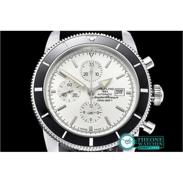 Breitling - SuperOcean Heritage II Chrono SS/RU White/B OMF A7750