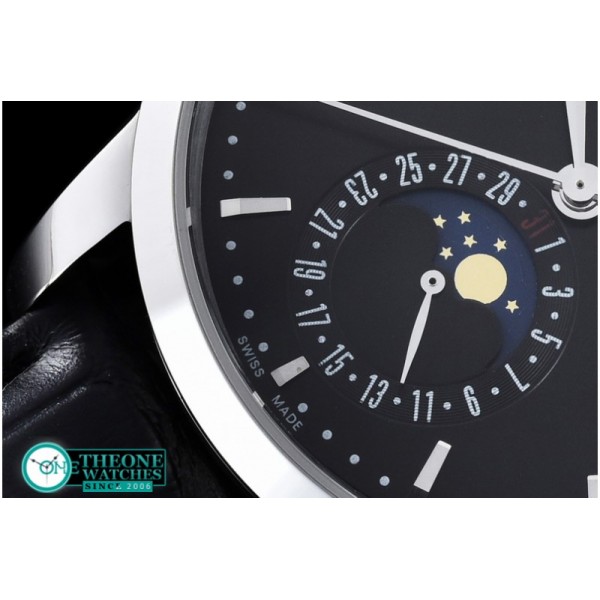 GIRARD-PERREGAUX -1966 Date-Moonphase SS/LE Black M-9015