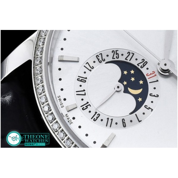 GIRARD-PERREGAUX -1966 Date-Moonphase SS/LE White M-9015