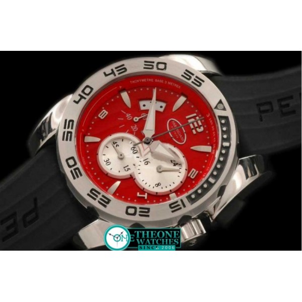 PARMIGIANI FLEURIER - Pershing Chronograph SS/RU Red Jap Quartz