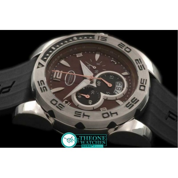 PARMIGIANI FLEURIER - Pershing Chronograph SS/RU Brown Jap Quartz