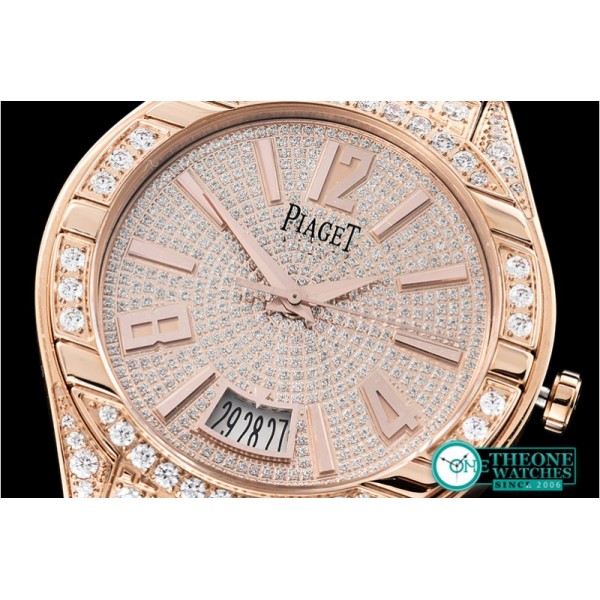 Piaget - Piaget Polo Diamonds RG/LE Diam Rose G MKF Miyota 9015