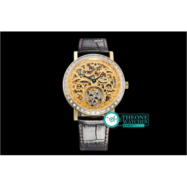 Piaget - Altiplano Skeleton Tourb Diams YG/LE Engr Tourbillon