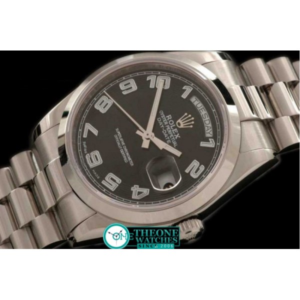 Rolex - SS President 2008 Black Numeral Dial Swiss Eta 2836-2