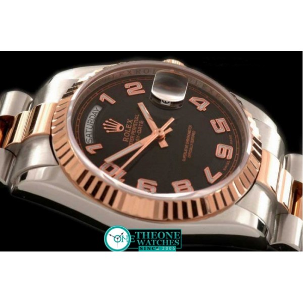 Rolex - SS/RG TT Pres MOP 2008 Black Numeral Swiss Eta 2836