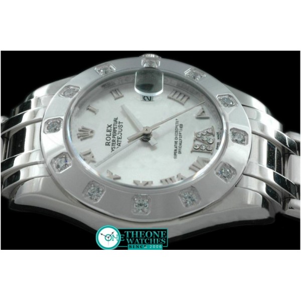 Rolex - SS 12 Diam Bez White Roman Swiss Eta