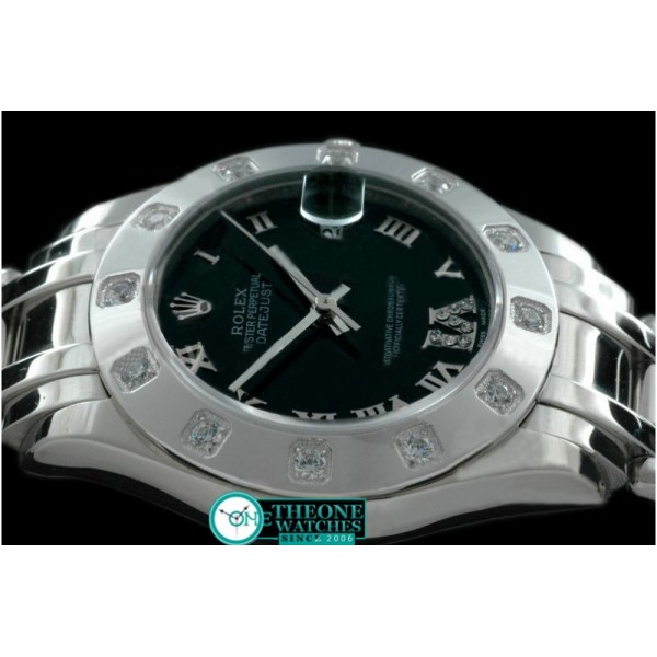 Rolex - SS 12 Diam Bez Black Roman Swiss Eta