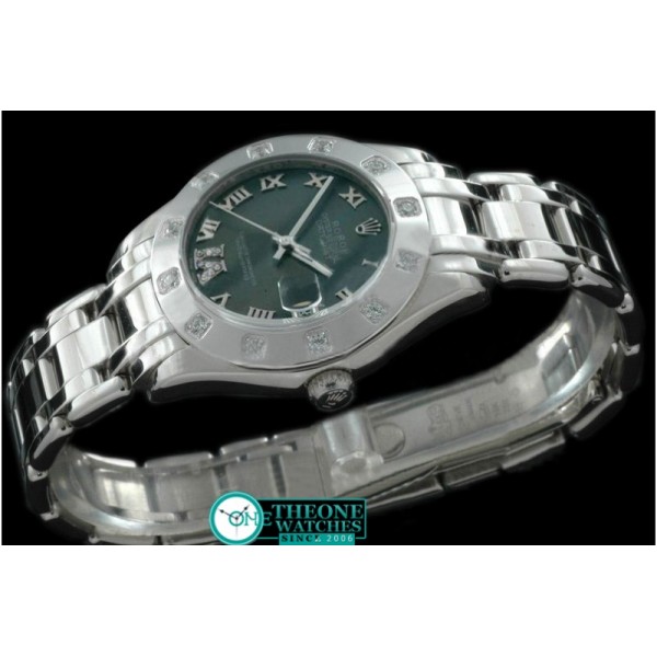 Rolex - SS 12 Diam Bez M-Green Roman Swiss Eta