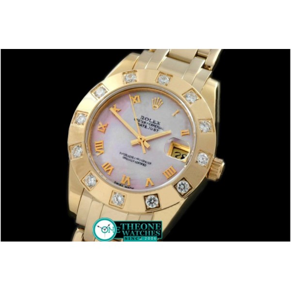 Rolex - FG 12 Diam Bez MOP Pink Roman Swiss Eta