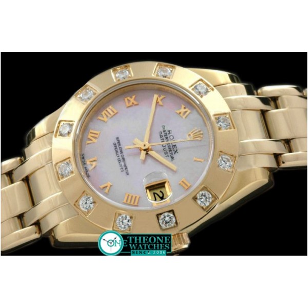 Rolex - FG 12 Diam Bez MOP Pink Roman Swiss Eta