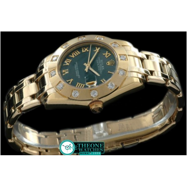 Rolex - FG 12 Diam Bez MOP Black Roman Swiss ETA