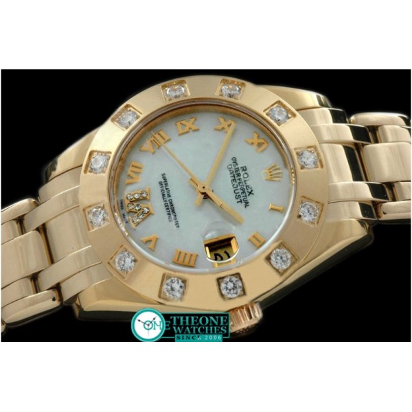 Rolex - FG 12 Diam Bez M-White Roman Swiss Eta