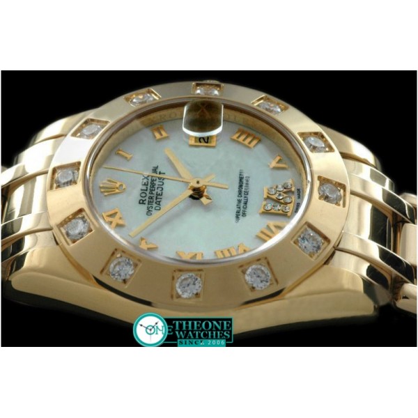 Rolex - FG 12 Diam Bez M-White Roman Swiss Eta