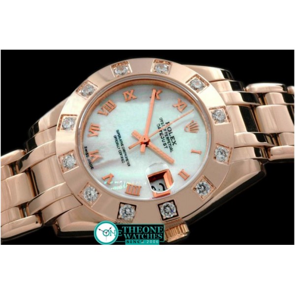 Rolex - FG 12 Diam Bez MOP White Roman Swiss Eta