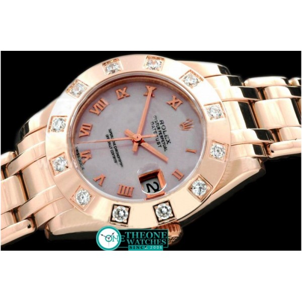 Rolex - FG 12 Diam Bez MOP Pink Roman Swiss Eta