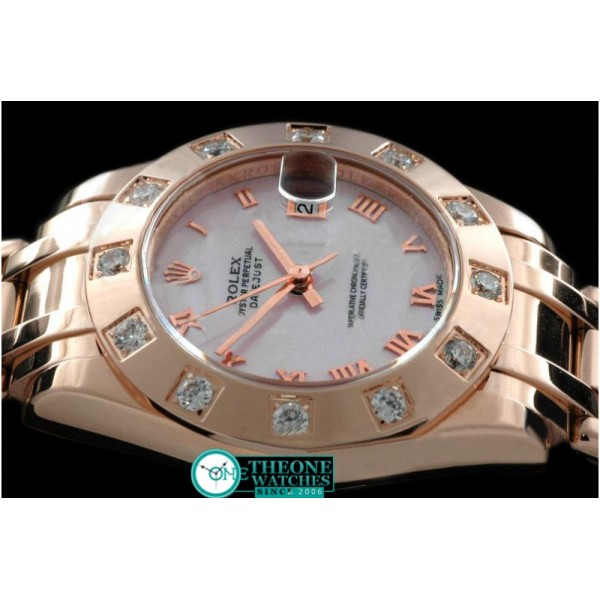 Rolex - FG 12 Diam Bez MOP Pink Roman Swiss Eta