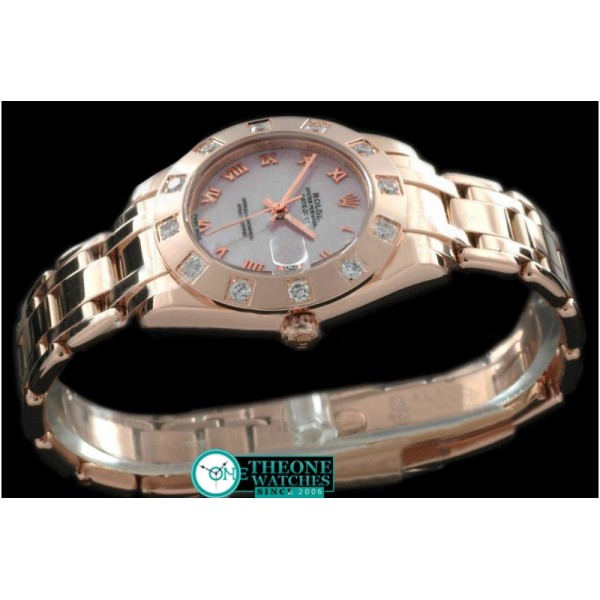 Rolex - FG 12 Diam Bez MOP Pink Roman Swiss Eta