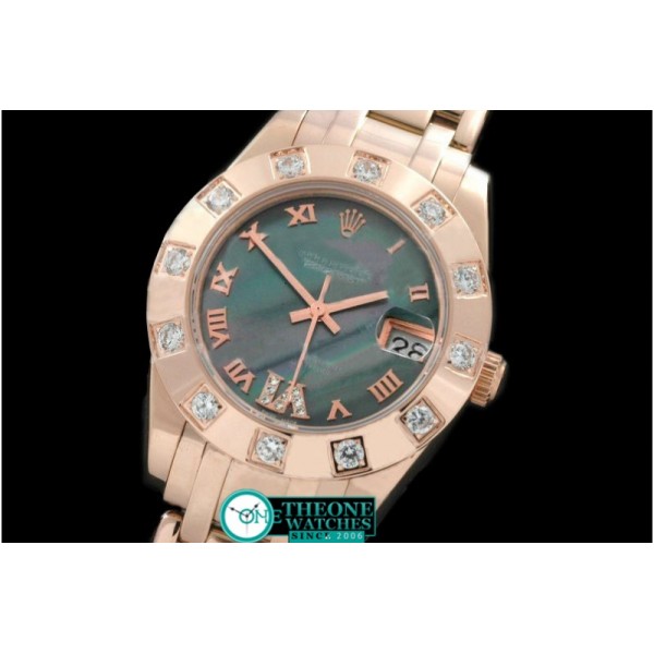 Rolex - FG 12 Diam Bez M-Green Roman Swiss Eta