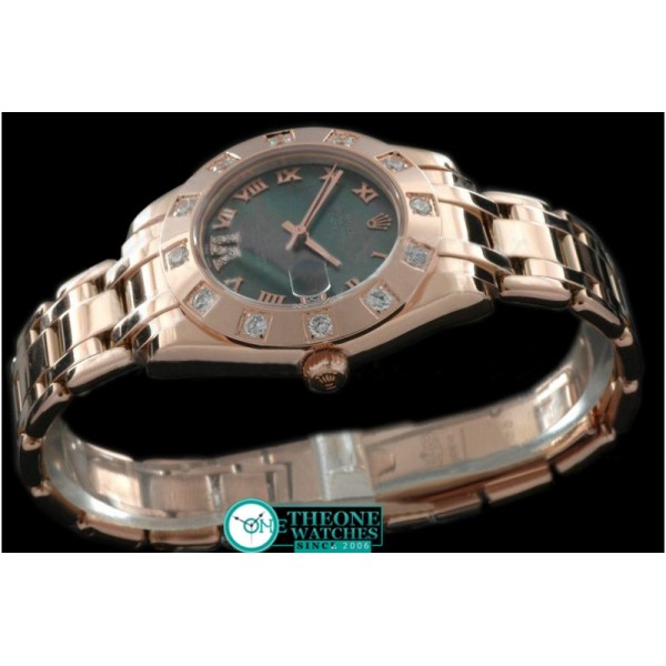 Rolex - FG 12 Diam Bez M-Green Roman Swiss Eta