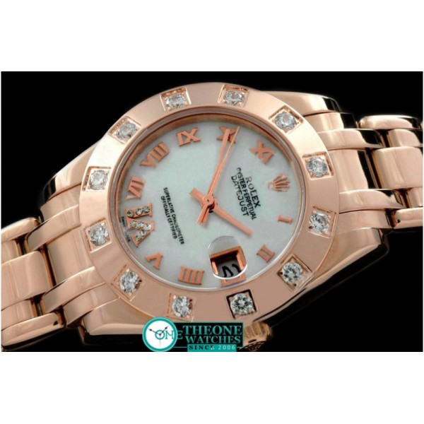 Rolex - FG 12 Diam Bez M-White Roman Swiss Eta