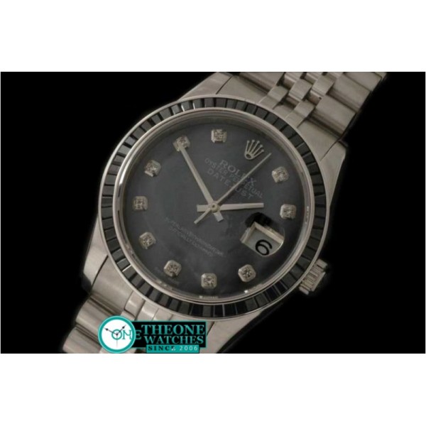 ROLEX - SS MOP Blk Ruby Bez Jubliee Blk Diam Swiss Eta 2836-2