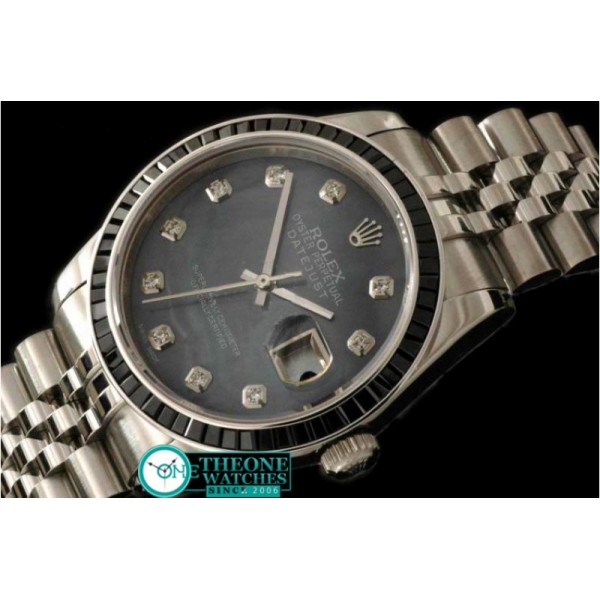 ROLEX - SS MOP Blk Ruby Bez Jubliee Blk Diam Swiss Eta 2836-2