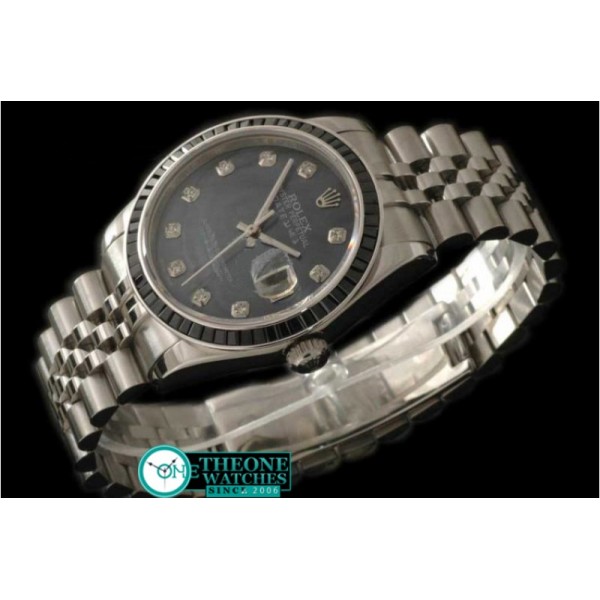 ROLEX - SS MOP Blk Ruby Bez Jubliee Blk Diam Swiss Eta 2836-2