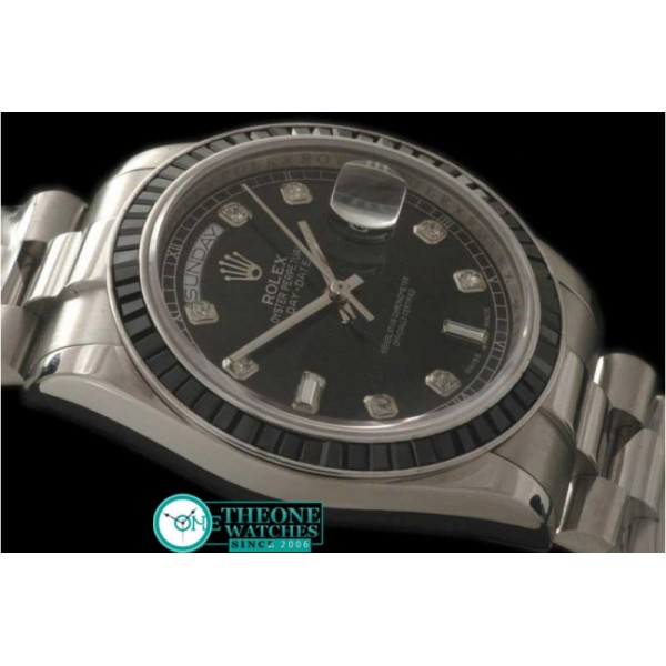 ROLEX - SS Black Ruby Bez Pres Blk Diam Swiss Eta 2836-2