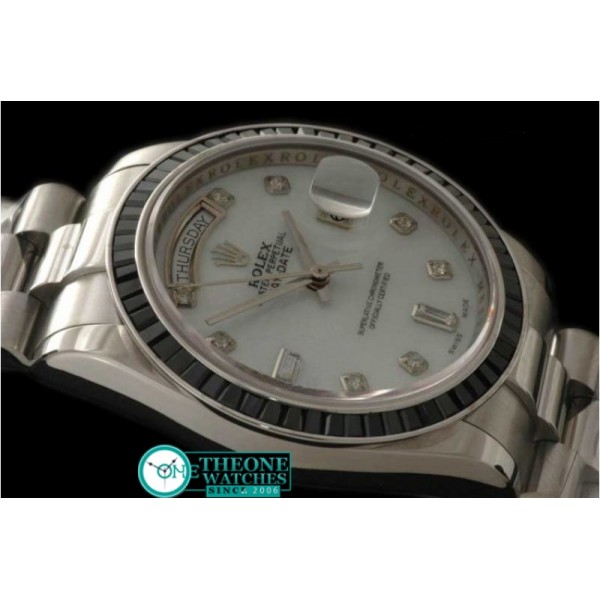 ROLEX - SS Black Ruby Bez Pres White Diam Swiss Eta 2836-2