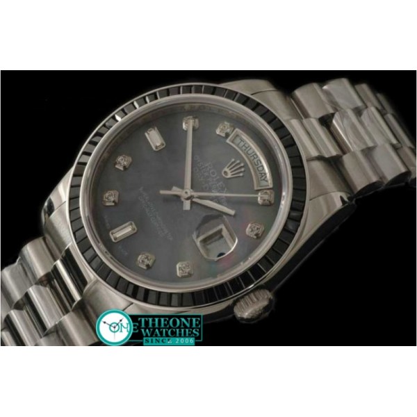 ROLEX - SS Black Ruby Bez Pres MOP Blk Diam Swiss Eta 2836-2