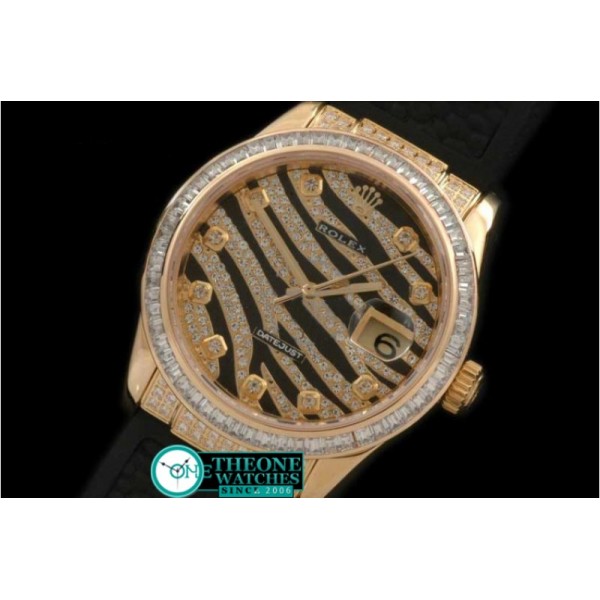 ROLEX - Royal Black YG/Sq Cut Diam Bez+E-Links/RU Swiss Eta