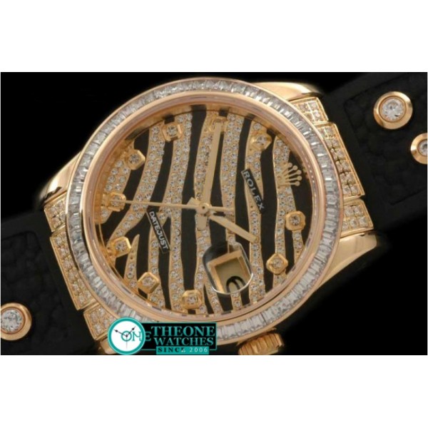 ROLEX - Royal Black YG/Sq Cut Diam Bez+E-Links/RU Swiss Eta