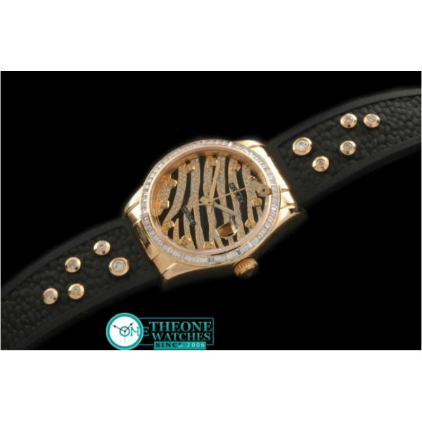 ROLEX - Royal Black YG/Sq Cut Diam/RU Swiss Eta 2836-2