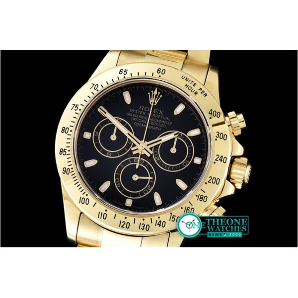 Rolex - Daytona 18K YG Wrapped Black Stk BP A7750 Mod 4130