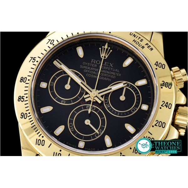 Rolex - Daytona 18K YG Wrapped Black Stk BP A7750 Mod 4130