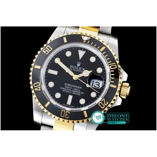 Rolex - 116613 YG/SS Blk Cer Submariner BP MY9015 Mod 3135