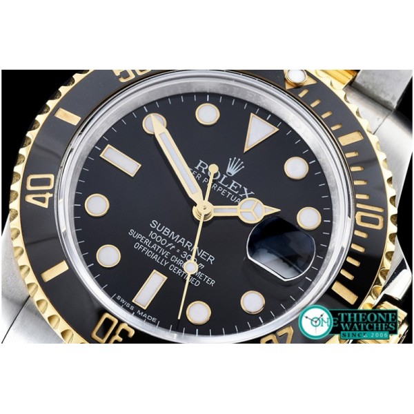 Rolex - 116613 YG/SS Blk Cer Submariner BP MY9015 Mod 3135