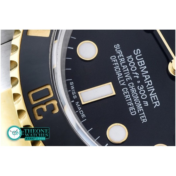 Rolex - 116613 YG/SS Blk Cer Submariner BP MY9015 Mod 3135