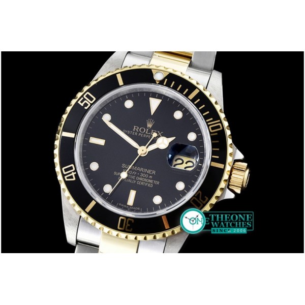 Rolex - 16613 YG/SS Black Submariner BP My9015 Mod 3135