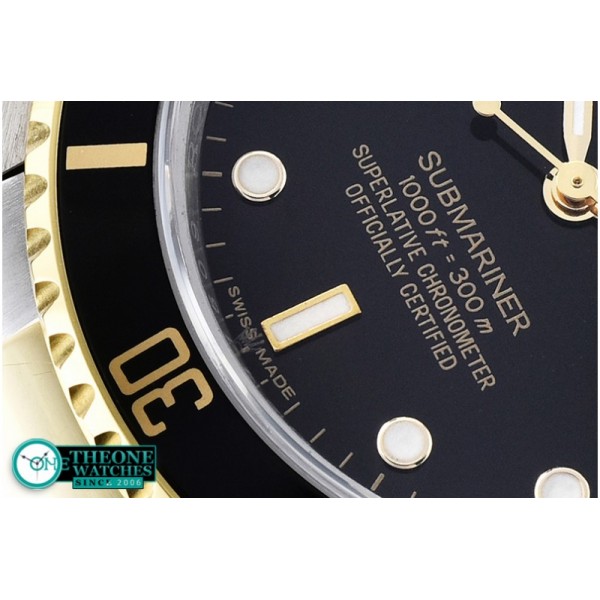 Rolex - 16613 YG/SS Black Submariner BP My9015 Mod 3135