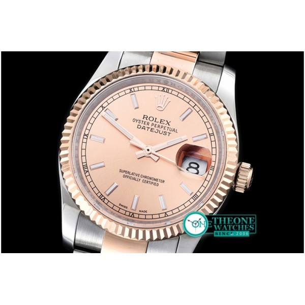 Rolex - DateJust Mens 36mm RG/SS Rose Gold BP Asia 2836