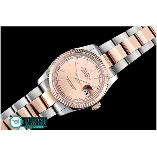 Rolex - DateJust Mens 36mm RG/SS Rose Gold BP Asia 2836