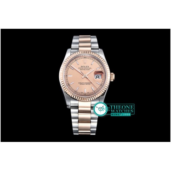 Rolex - DateJust Mens 36mm RG/SS Rose Gold BP Asia 2836