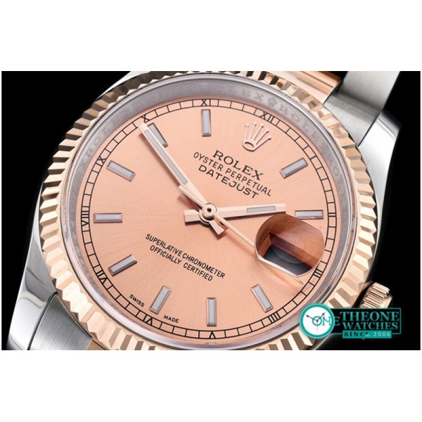 Rolex - DateJust Mens 36mm RG/SS Rose Gold BP Asia 2836