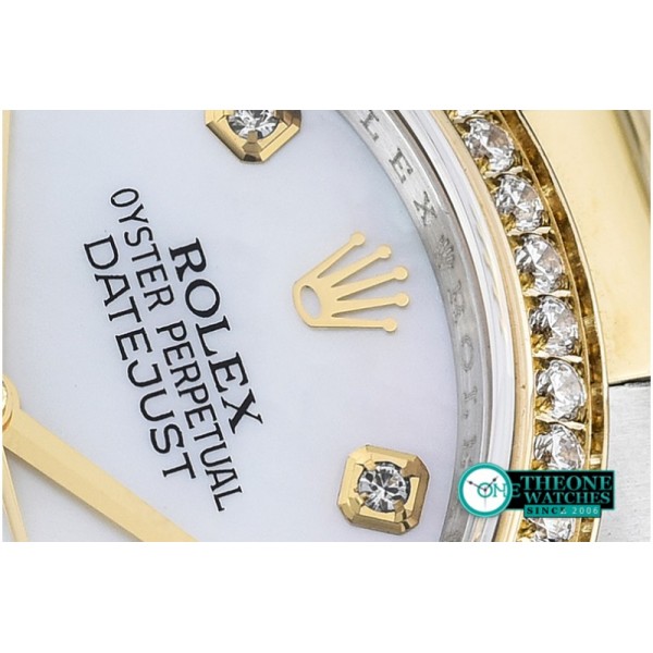 Rolex - DateJust Mens 36mm YG/SS White MOP Diam BP Asia 2836