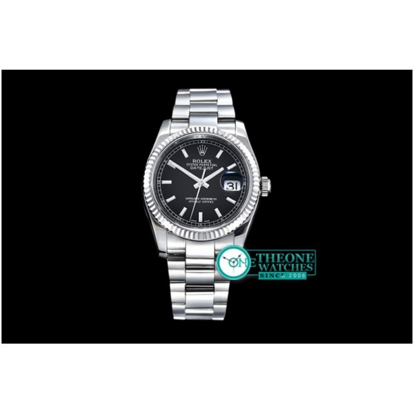 Rolex - DateJust Mens 36mm SS/SS Black Sticks BP Asia 2836