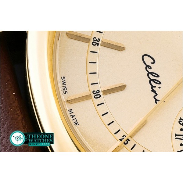 Rolex - Cellini Date YG/LE Gold Sticks Asia 2824