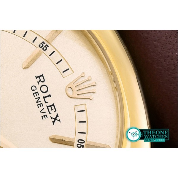 Rolex - Cellini Date YG/LE Gold Sticks Asia 2824