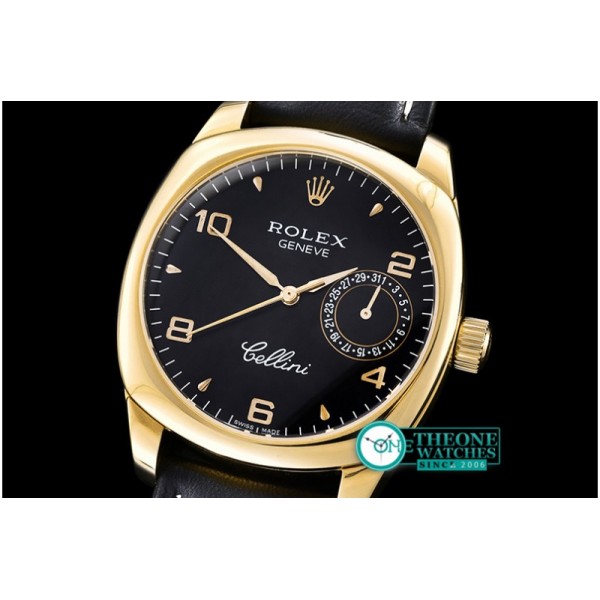 Rolex - Cellini Date YG/LE Black Num/Sticks Asia 2824