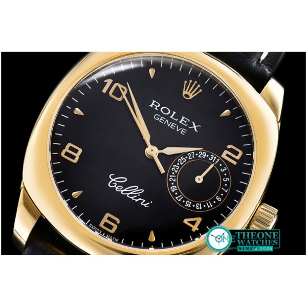 Rolex - Cellini Date YG/LE Black Num/Sticks Asia 2824